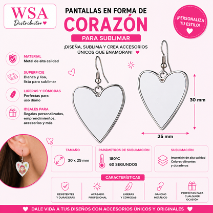 pantallas sublimacion corazon