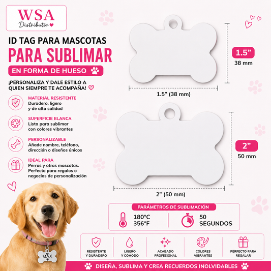 ID TAG para perro aublimar