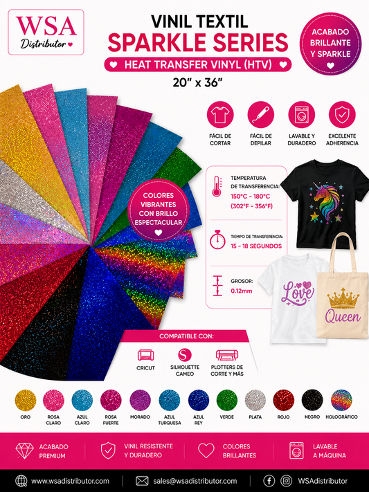 vinilo textil sparkle 20"x36"