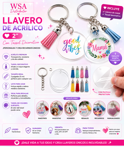 Acrylic keychain set 2 inches
