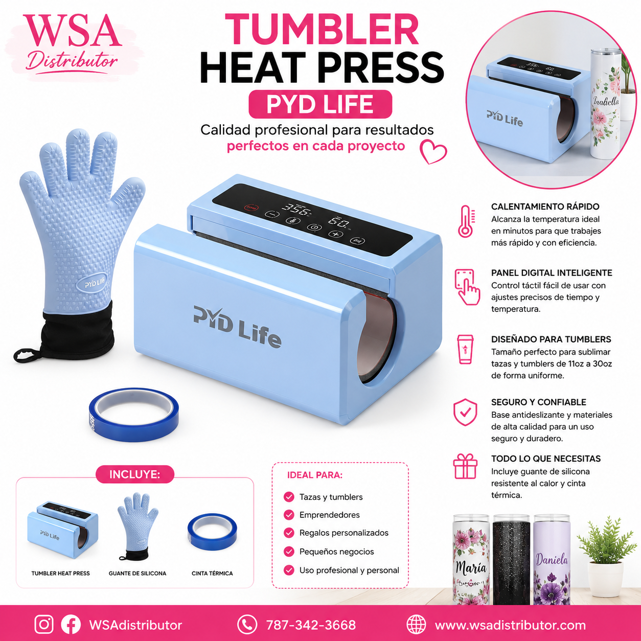 HTVRONT 120V Tumbler Heat Press