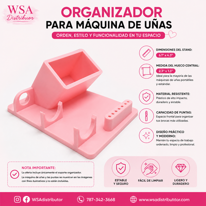 Organizador para maquina de uñas