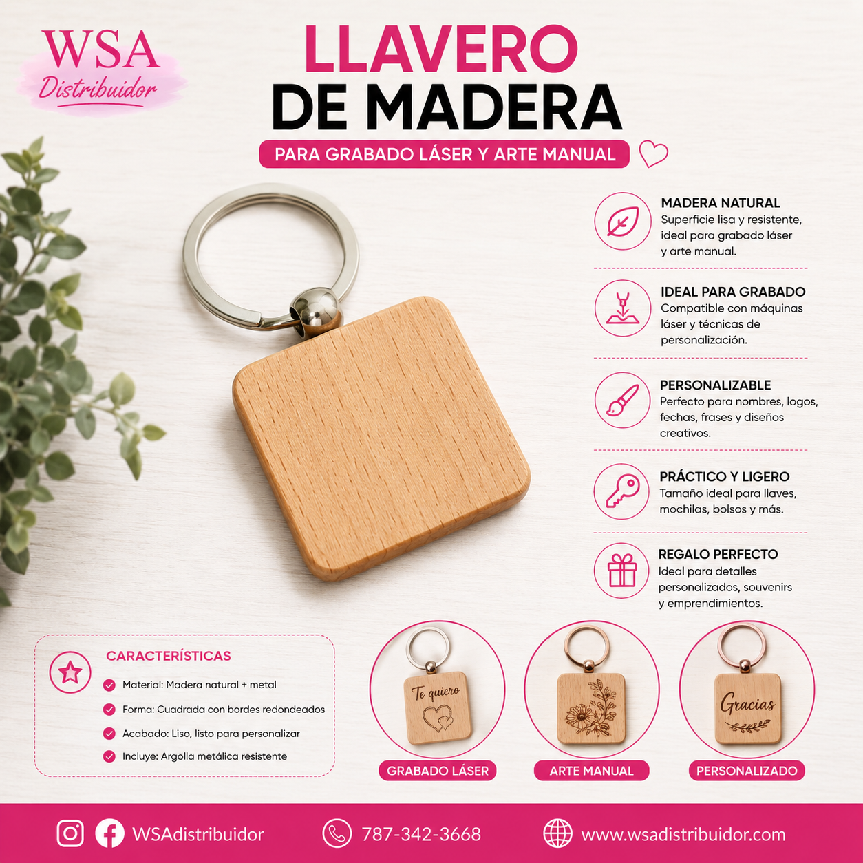 llavero para grabado laser