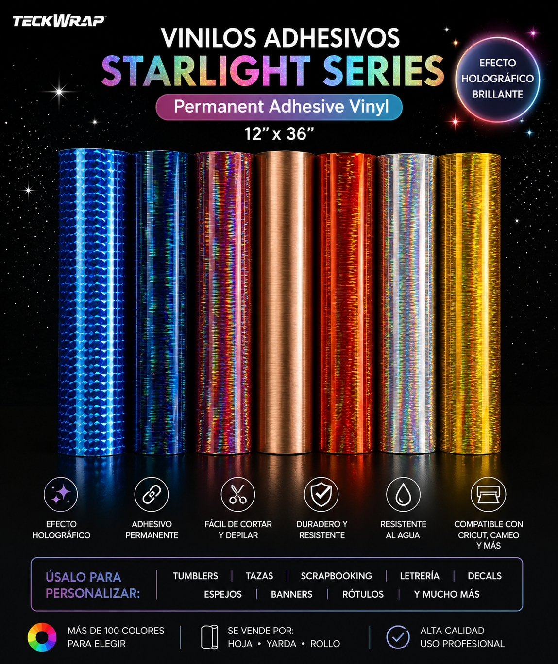 vinilo adhesivo Starlight 12"x36"