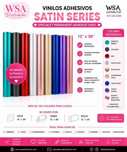 vinilo adhesivo Satin 12"x36"