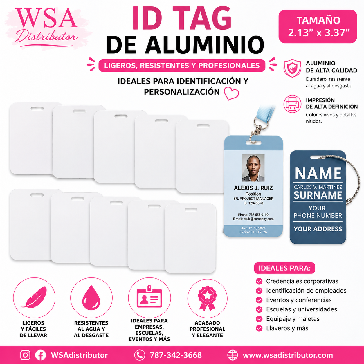 aluminum ID tag