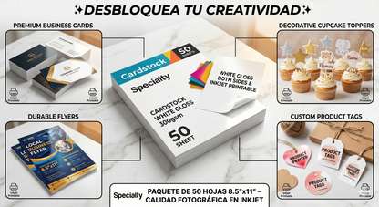cardstock blanco gloss inkjet 300g