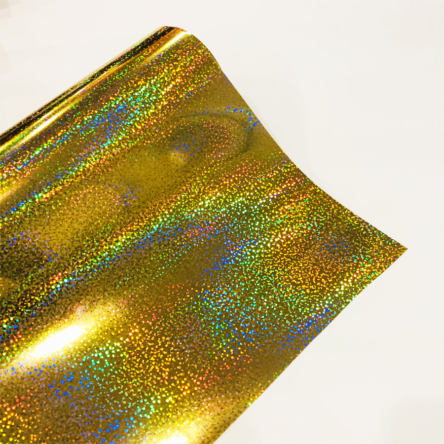 holographic sparkle gold adhesive vinyl