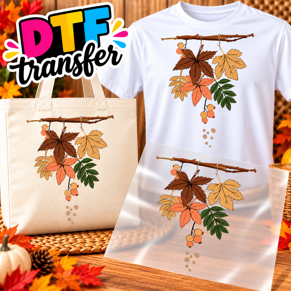 OTOÑO Impresiones DTF transfers - Personaliza Todo Tipo de Tela