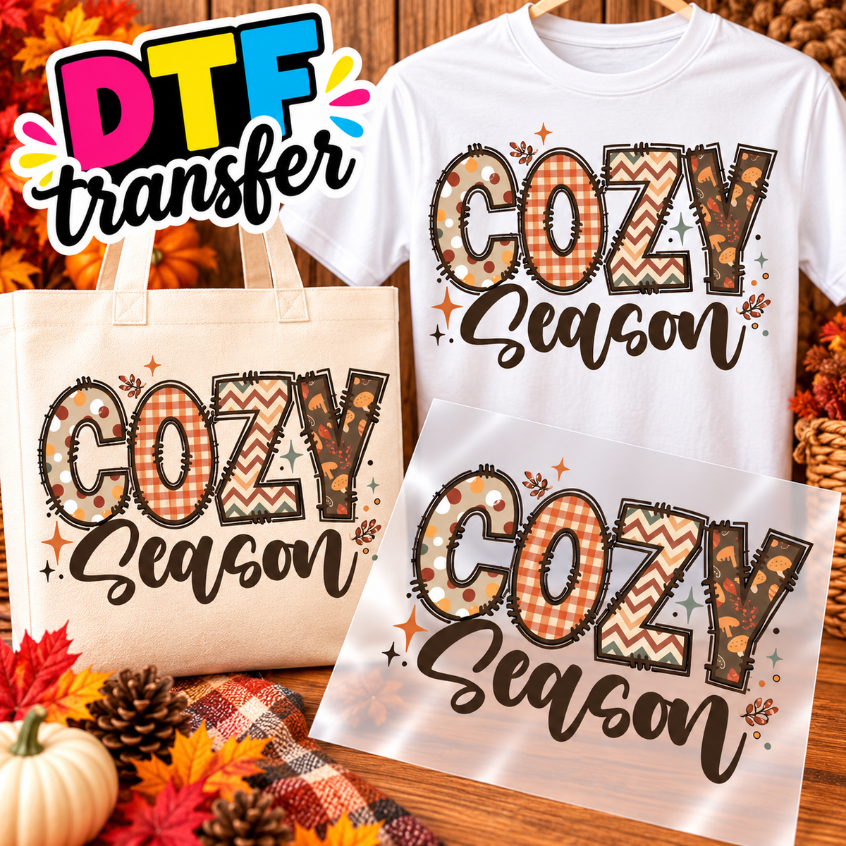 OTOÑO Impresiones DTF transfers - Personaliza Todo Tipo de Tela