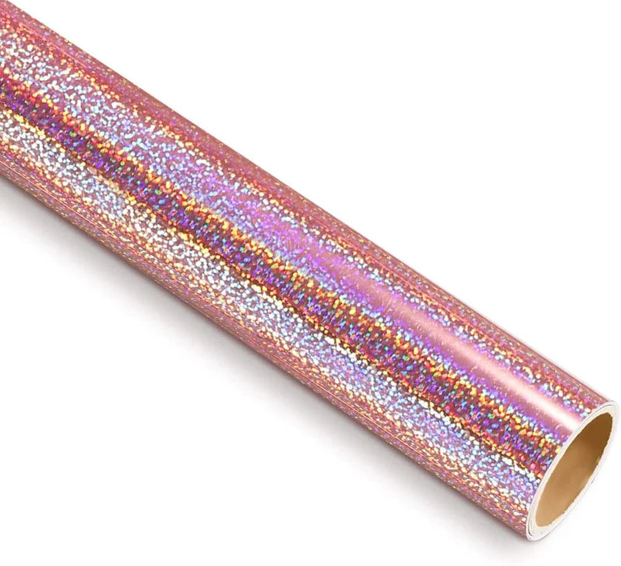 holographic sparkle pink adhesive vinyl