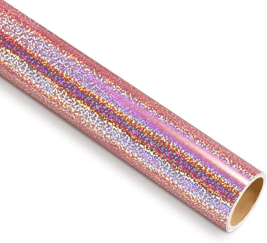 holographic sparkle pink adhesive vinyl