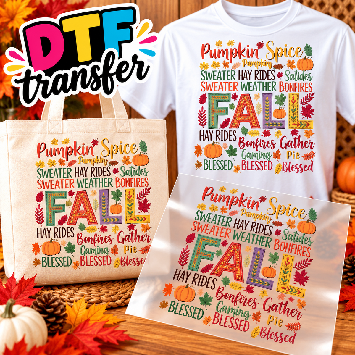 OTOÑO Impresiones DTF transfers - Personaliza Todo Tipo de Tela
