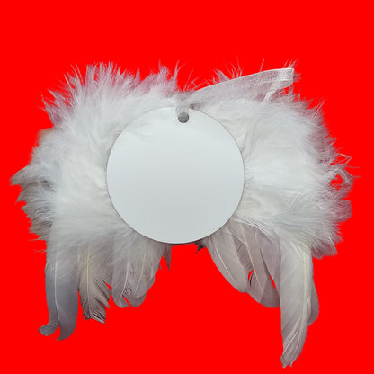 mdf ornament with angel wings