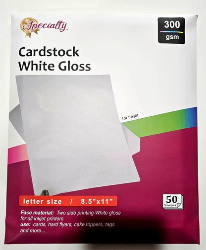 cardstock blanco gloss inkjet 300g