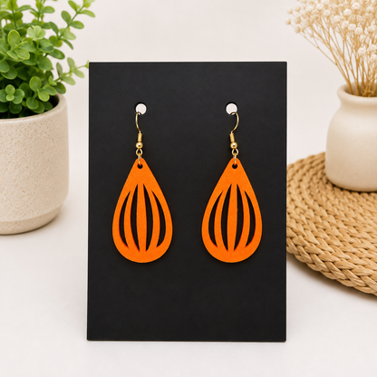 Aretes estilo calabaza anaranjado
