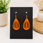 Aretes estilo calabaza anaranjado