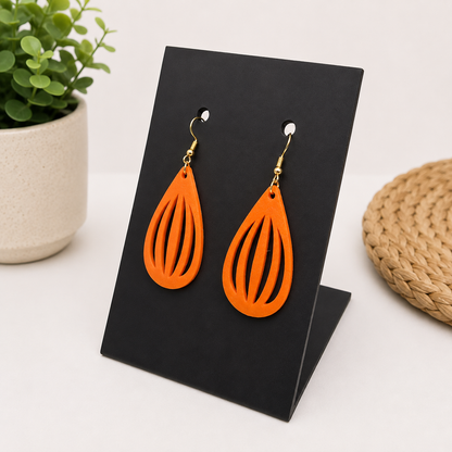 Aretes estilo calabaza anaranjado