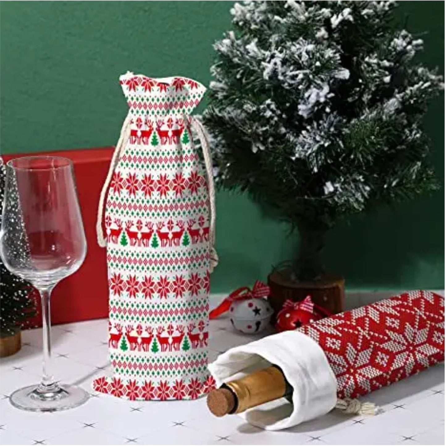 canvas wine bottle bag