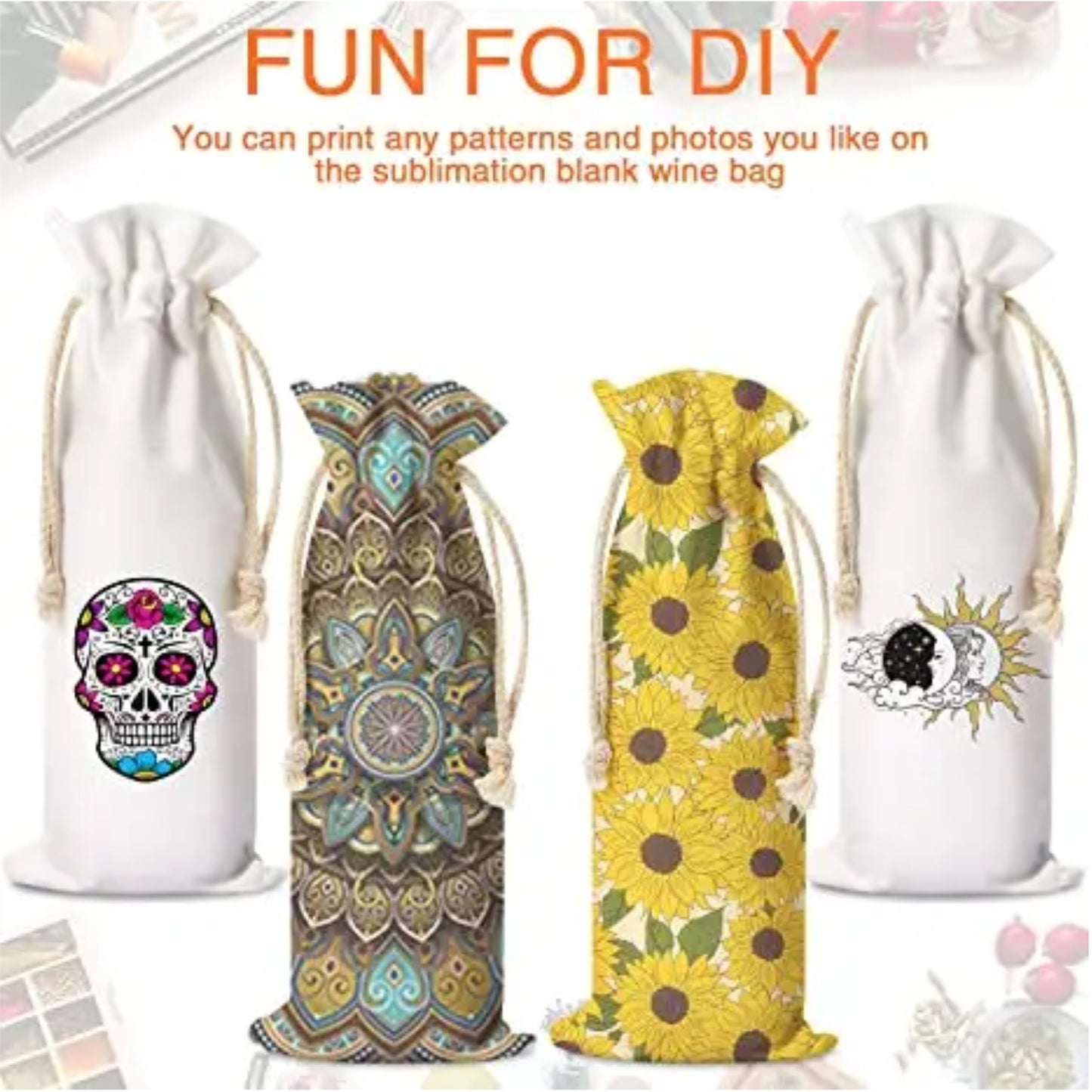 canvas wine bottle bag