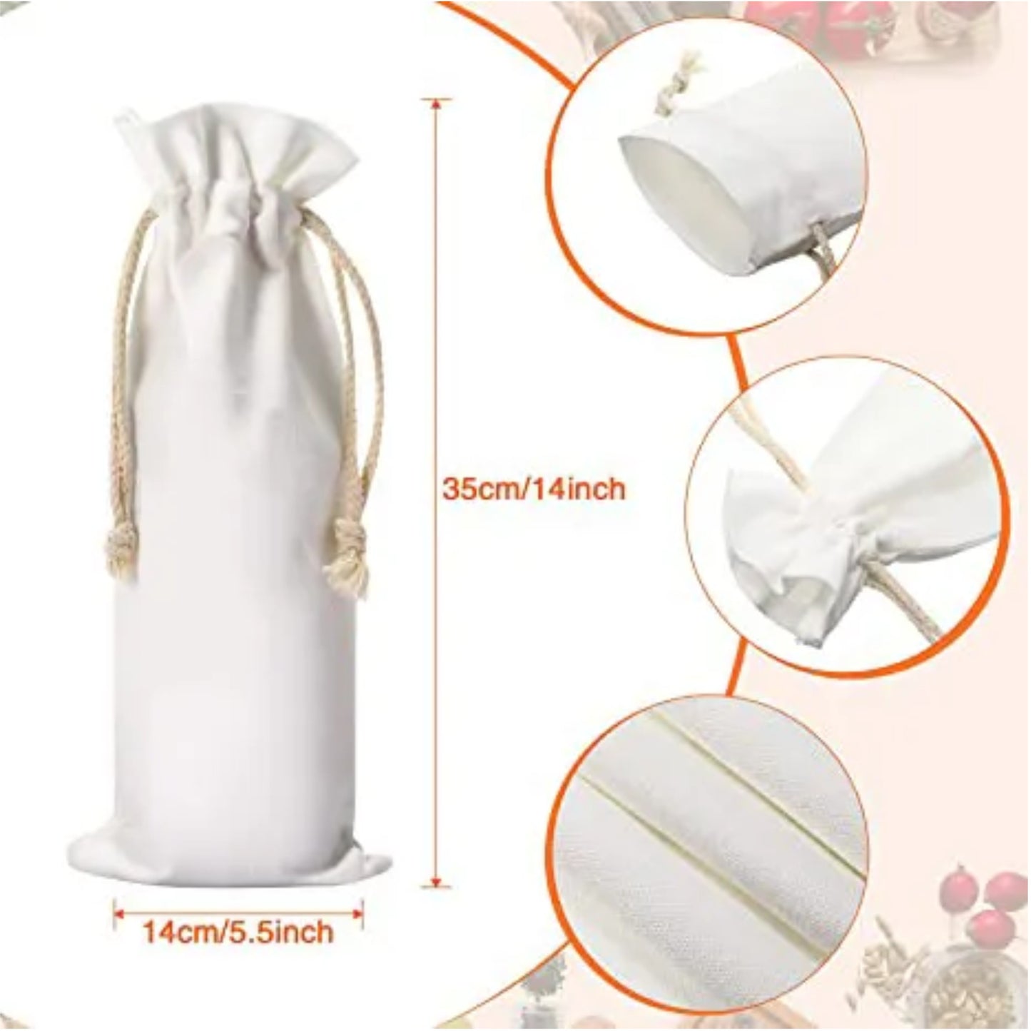 canvas wine bottle bag