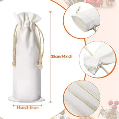 canvas wine bottle bag
