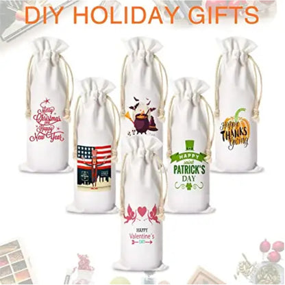 canvas wine bottle bag