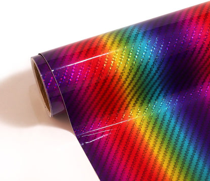 Vinilo adhesivo rainbow carbon 12"x36"