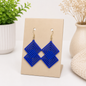 Aretes en forma de diamante doble