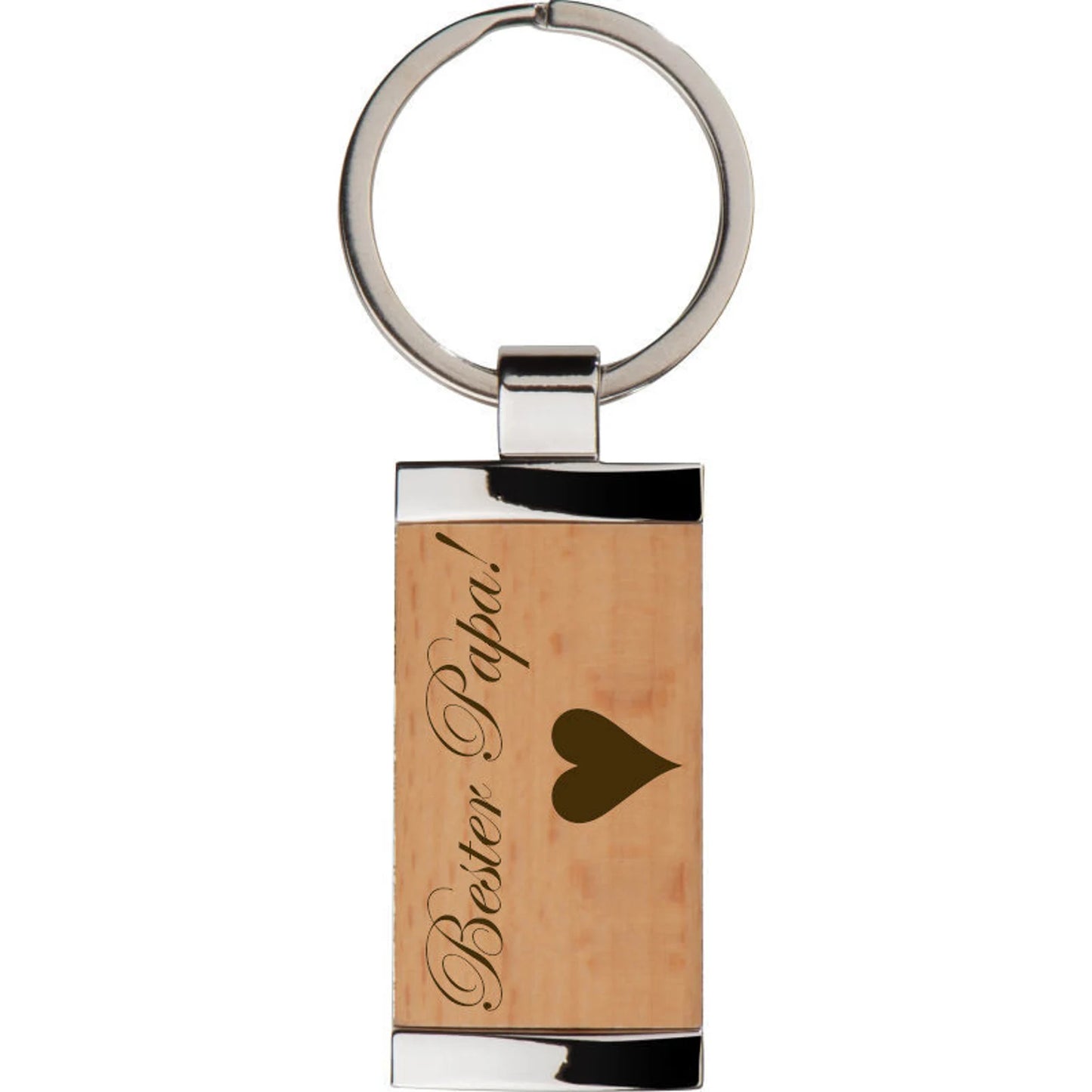 keychain wood & steel for laser engraving