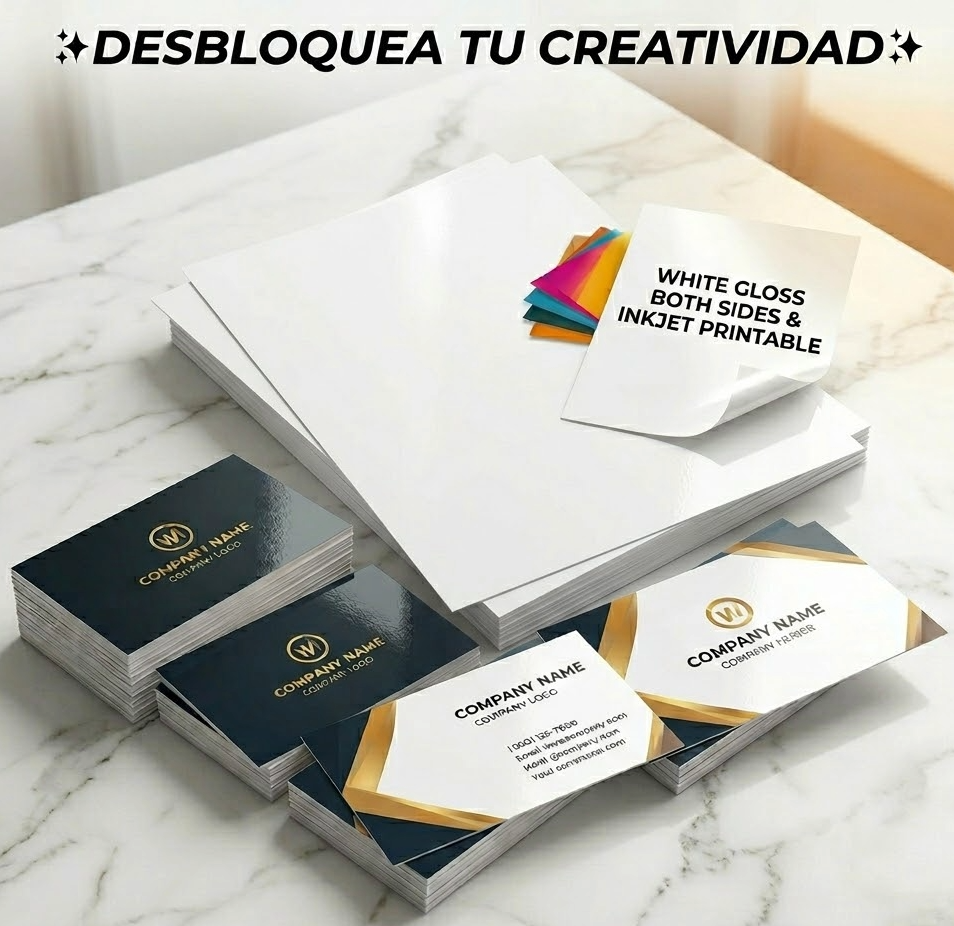 cardstock blanco gloss inkjet 300g