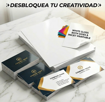 cardstock blanco gloss inkjet 300g
