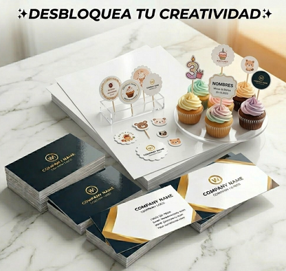 cardstock blanco gloss inkjet 300g