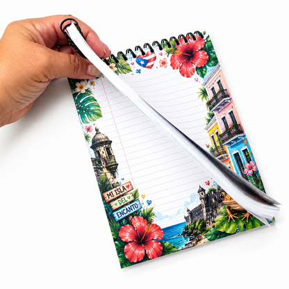 libreta 8.2"x5.5" Mi isla del encanto