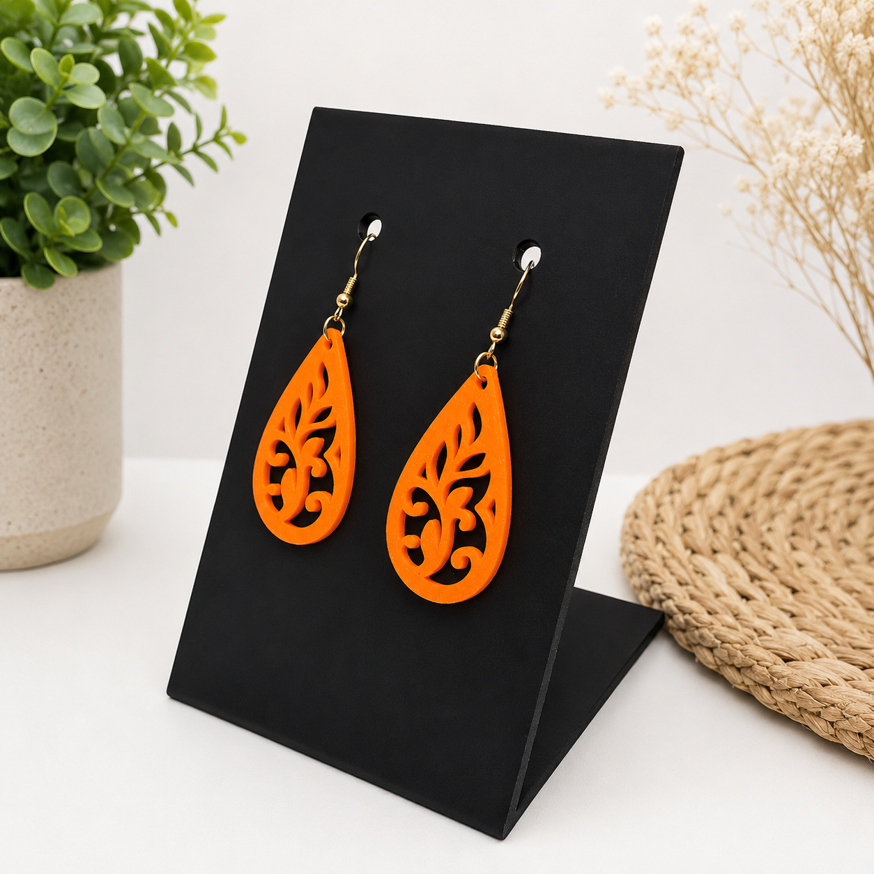 Aretes flor tribal