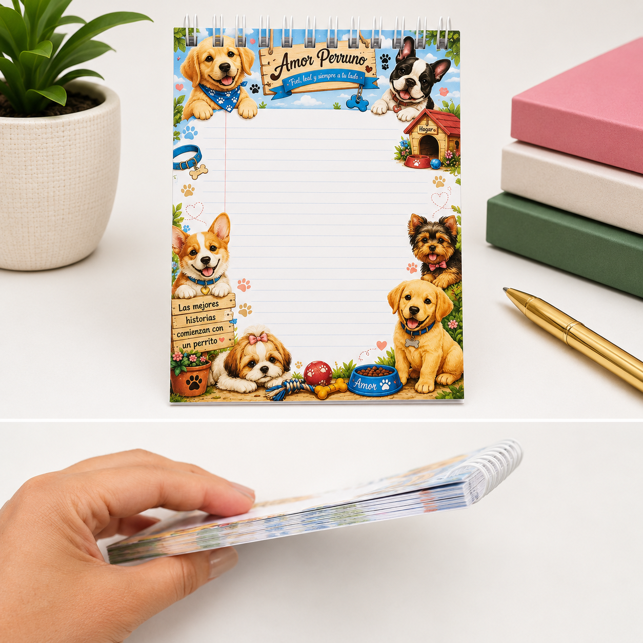 Libreta 5.3"x4" Amor perruno