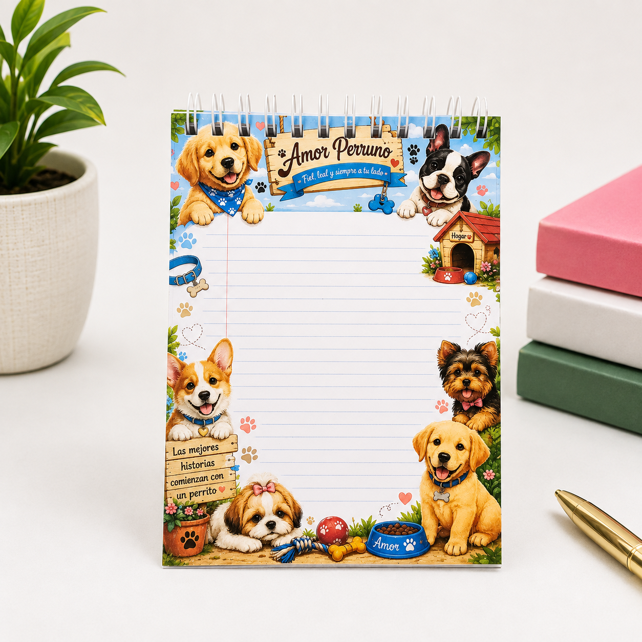 Libreta 5.3"x4" Amor perruno