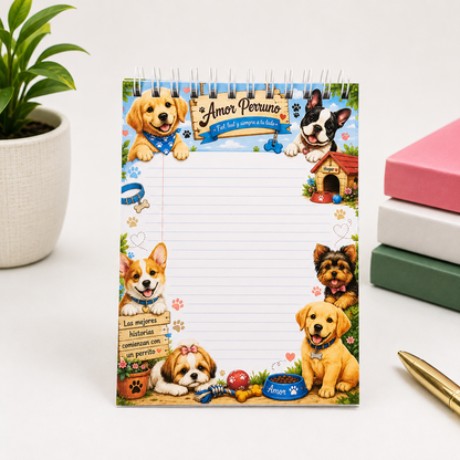 Libreta 5.3"x4" Amor perruno