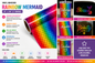 Vinilo adhesivo rainbow mermaid 12"x36"