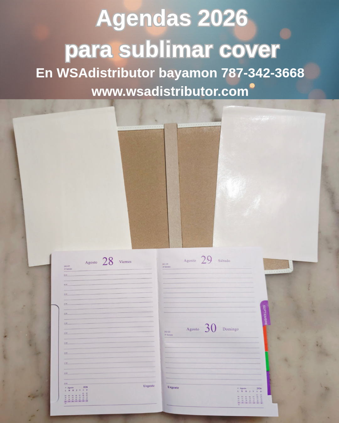 agenda 2026 spanish sublimation