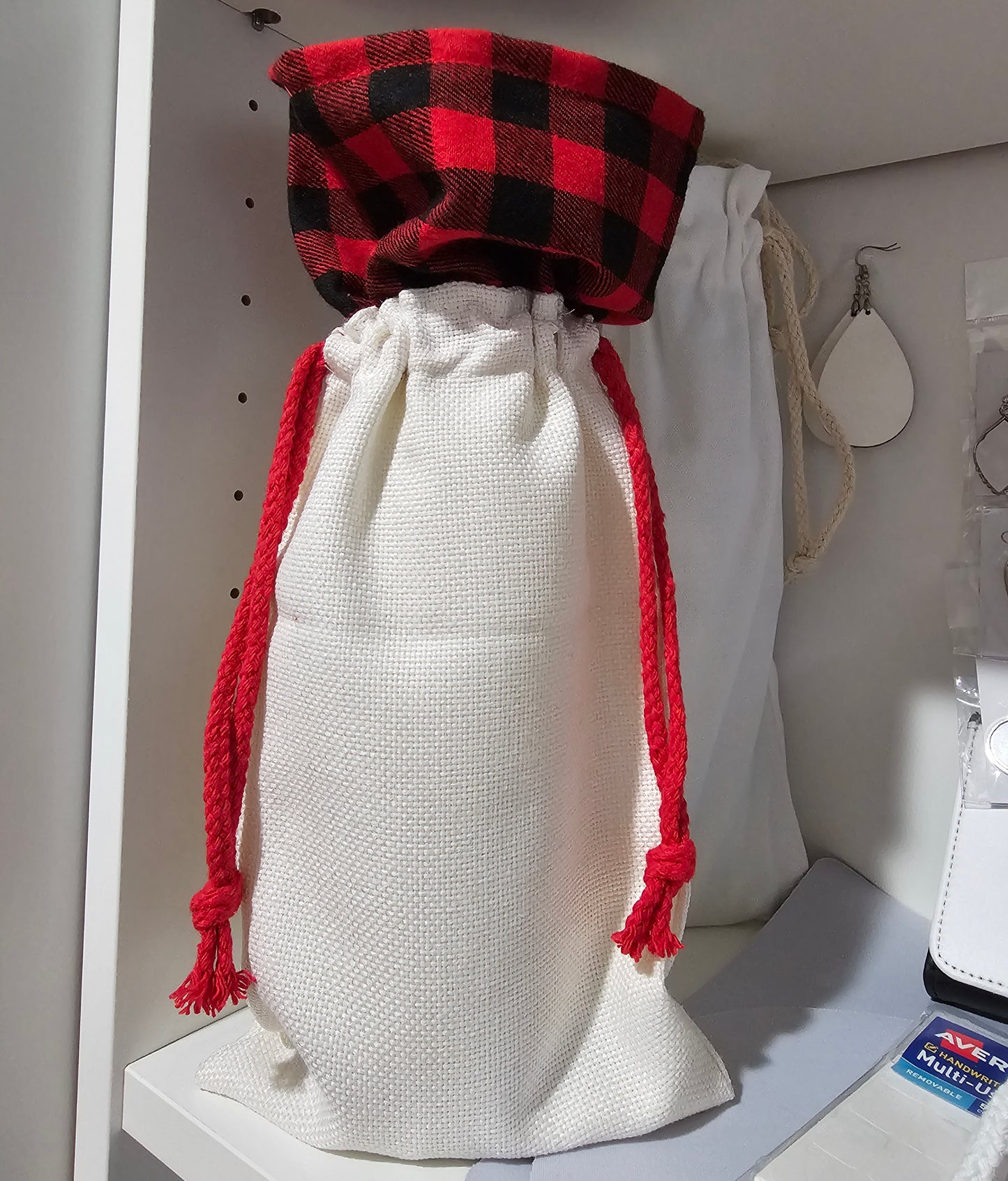 buffalo red sublimation wine bag