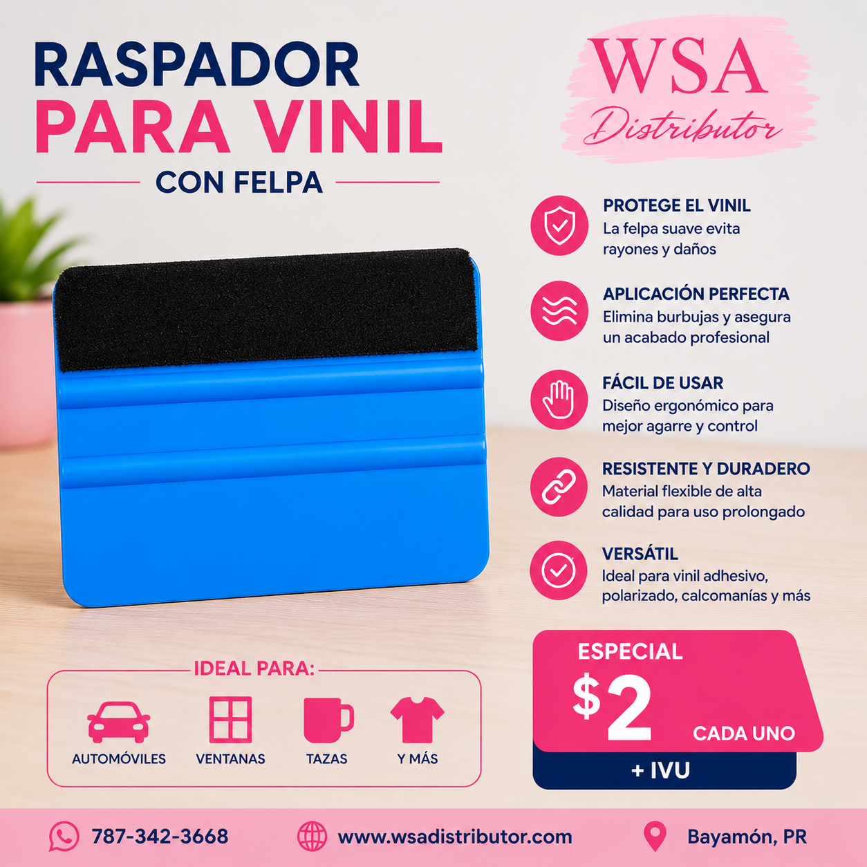 Squeegee con felpa