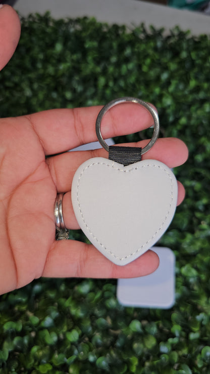 PU Leather Keychain assorted shapes double side sublimation