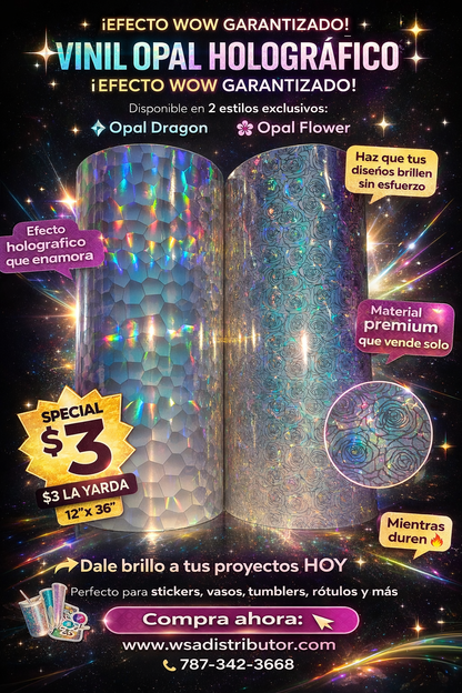 Holographic opal stickers variety
