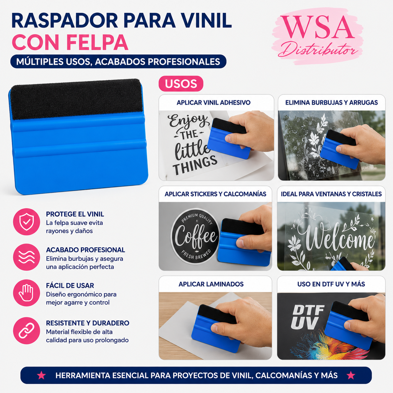 Squeegee con felpa