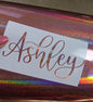 holographic sparkle mermaid pink adhesive vinyl