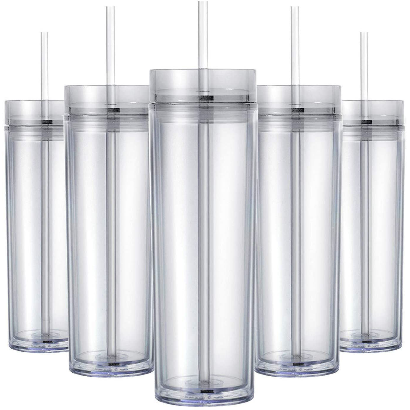 Skinny acrylic tumbler 16oz
