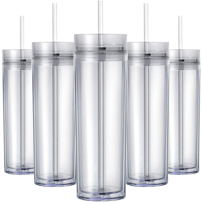 Skinny acrylic tumbler 16oz