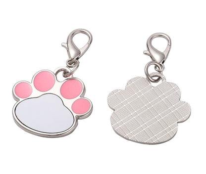 Sublimation paw charm keychain