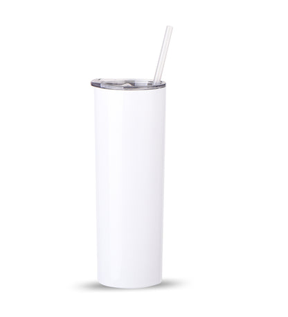 20oz skinny straight with metal straw